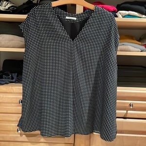 Black patterned MM LaFleur blouse-M